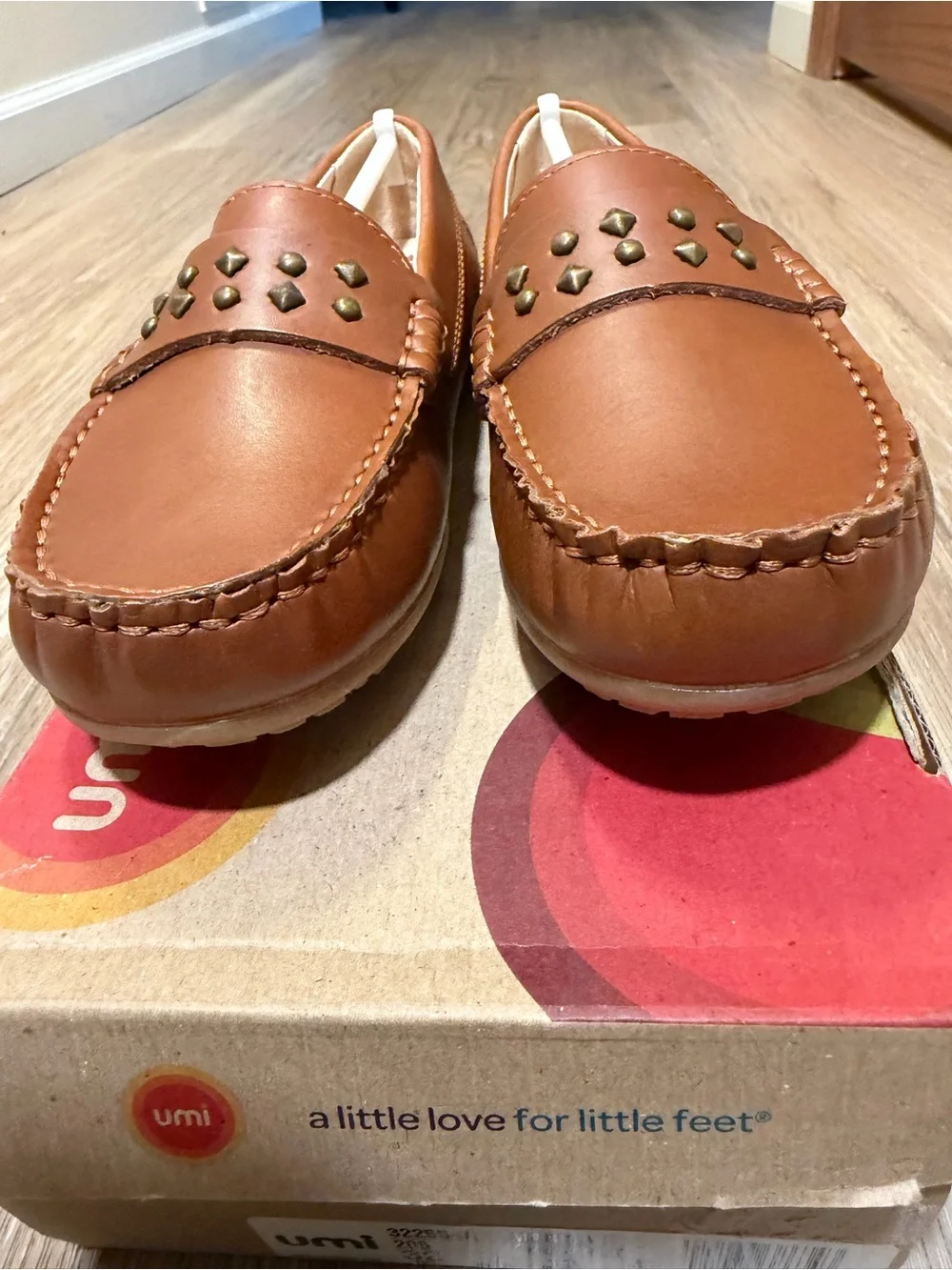 Umi School Uniform Loafers Size 1 Youth US EU 32 Brown Leather Comfort Shoes NEW